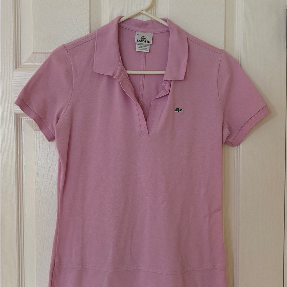 Lacoste Light Pink Polo Dress sz 42 (Large) - Picture 2 of 4